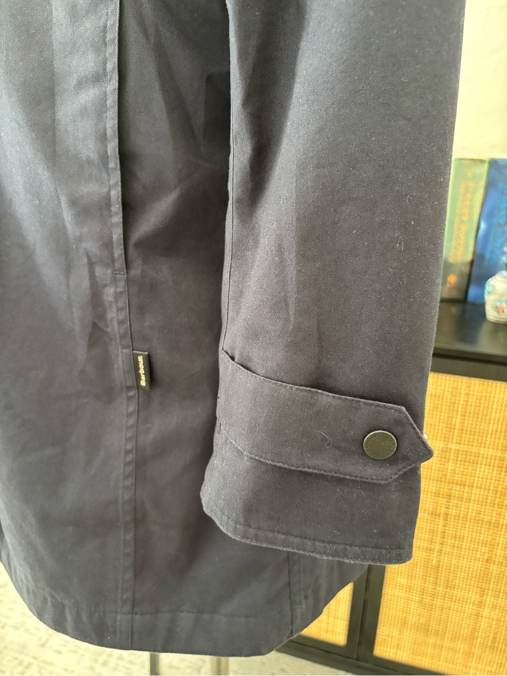 Barbour Navy Women's Lightweight Waterproof Button-Front Jacket - Picture 10 of 10